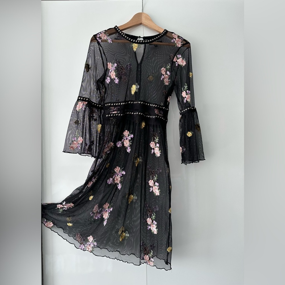 Romeo+Juliet couture Sheer Black Dress, S.